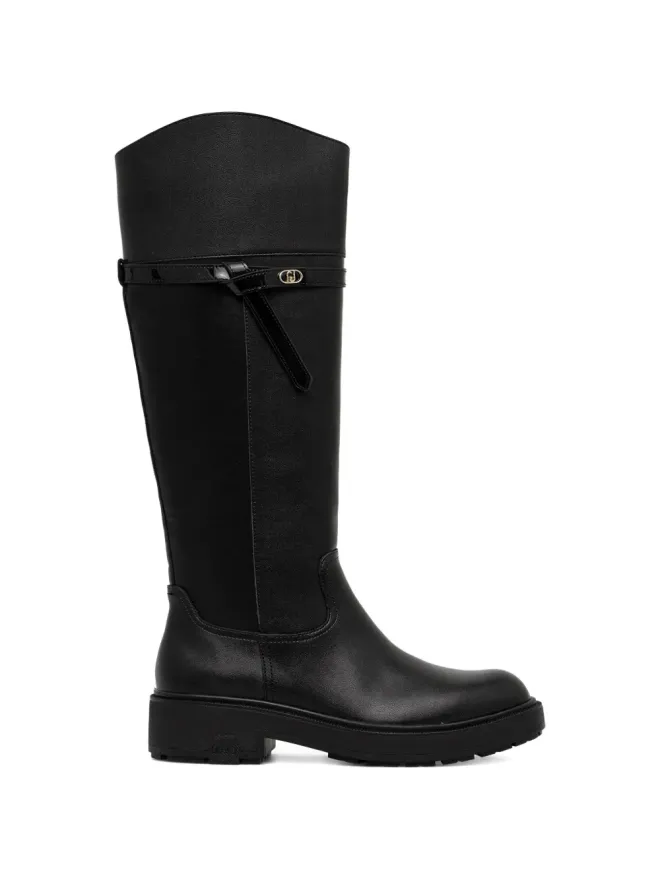 LIU JO LIU JO strap knee-high boots - Blackの商品画像