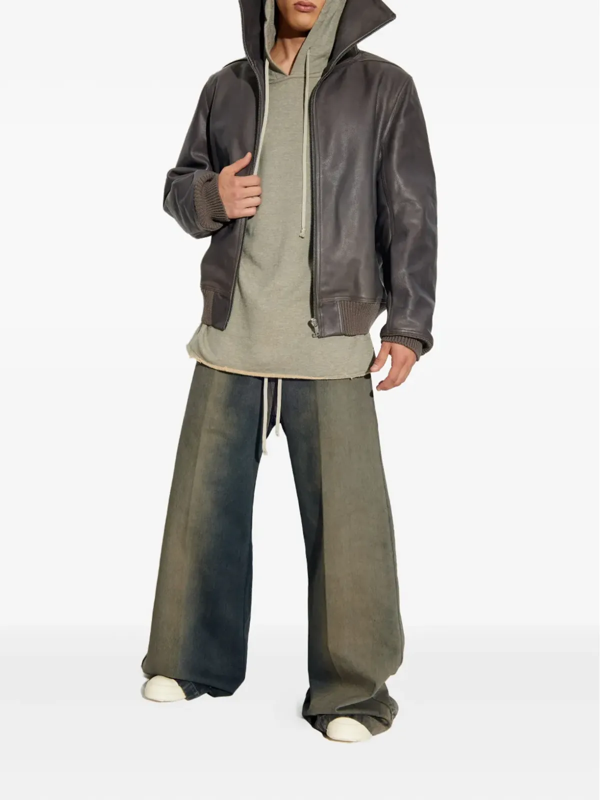 Rick Owens DRKSHDW フーディー（裾がほつれデザイン） - 画像2