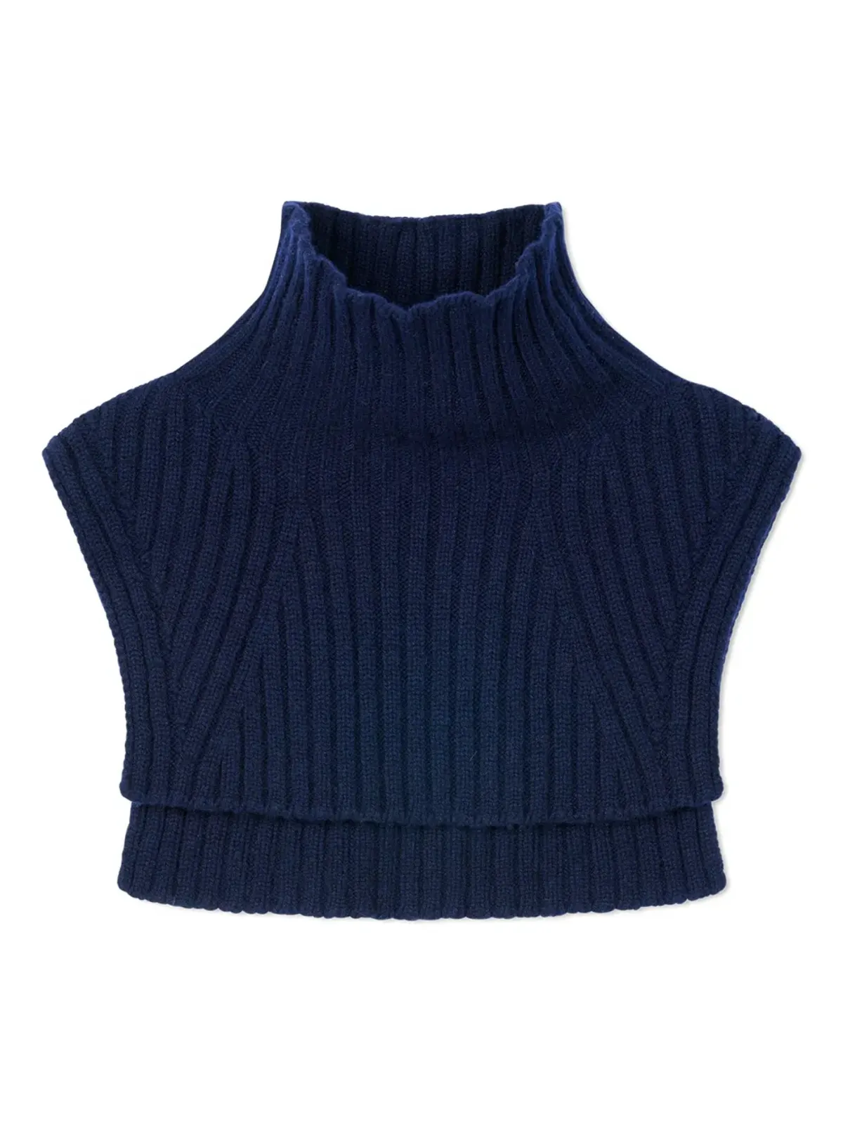 BOMPARD リブ編みハイネックカシミアビブ - 画像1