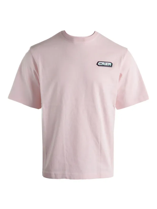 Casablanca Casablanca ロゴパッチTシャツ - ピンクの商品画像