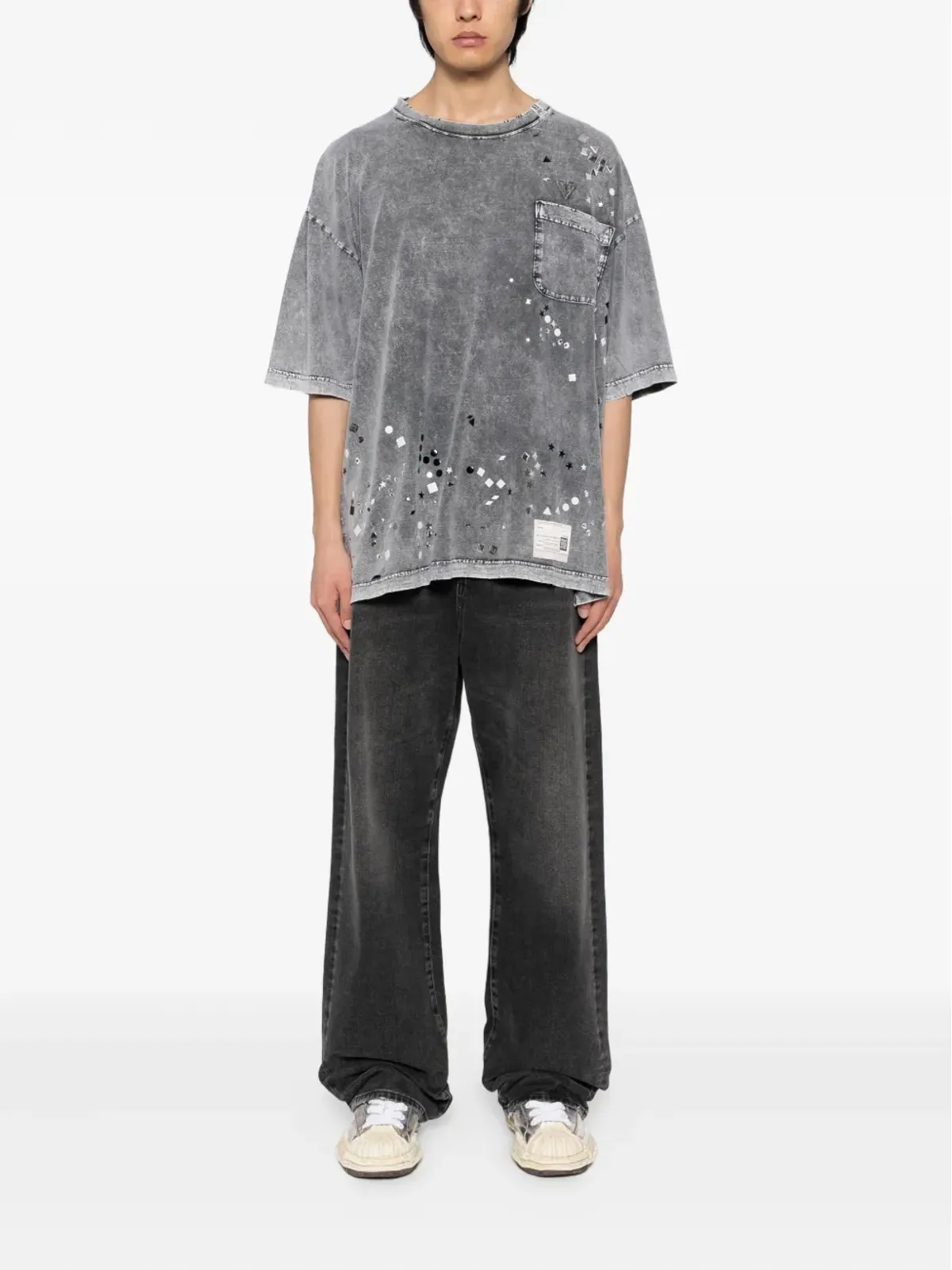 Maison MIHARA YASUHIRO 幾何学的装飾Tシャツ - 画像2