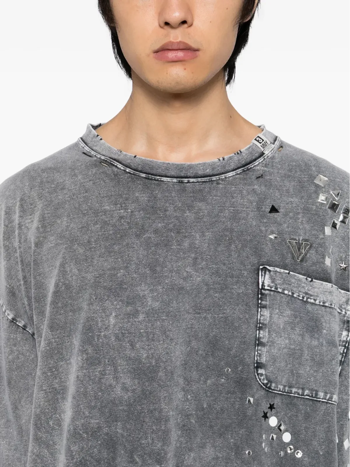 Maison MIHARA YASUHIRO 幾何学的装飾Tシャツ - 画像4