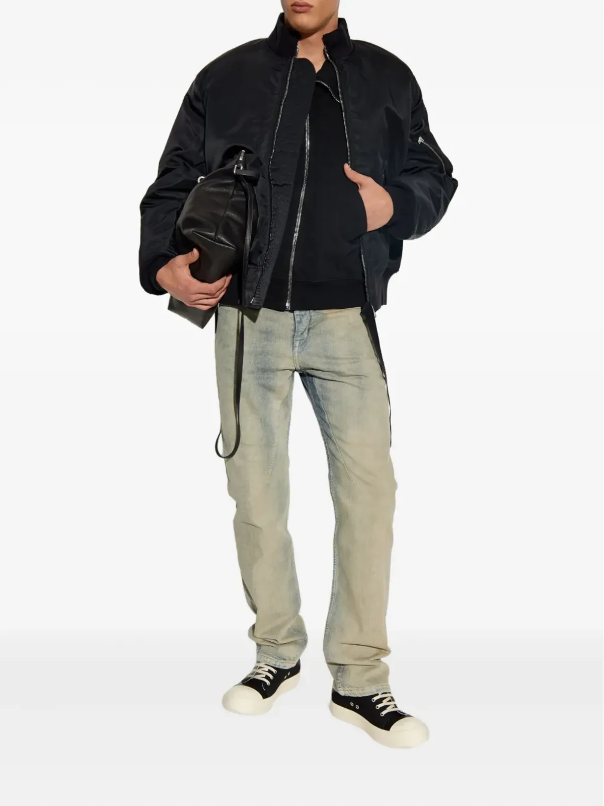 Rick Owens DRKSHDW アシンメトリックジップフーディ - 画像2