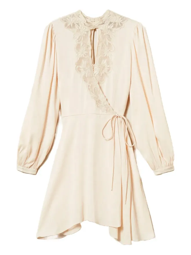 TWINSET TWINSET レース挿入ラップドレスの商品画像
