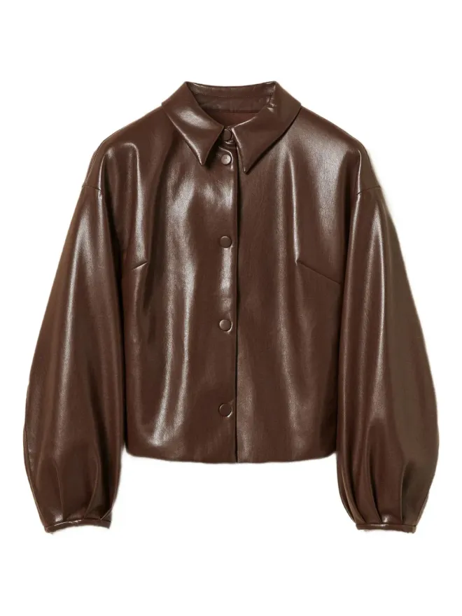 TWINSET TWINSET シャツカラーのフェイクレザー・ボンバー ジャケットの商品画像