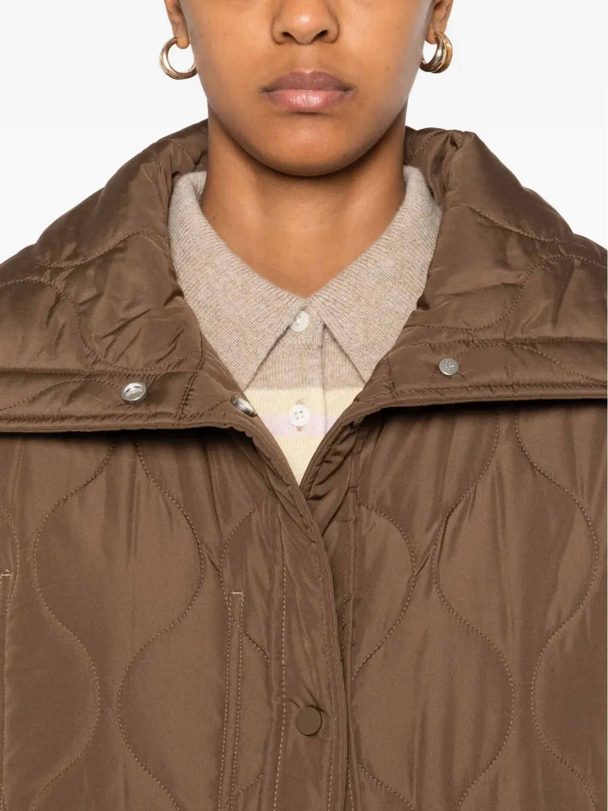 Marc O'Polo キルテッド ノースリーブ コート - ブラウン - 画像5