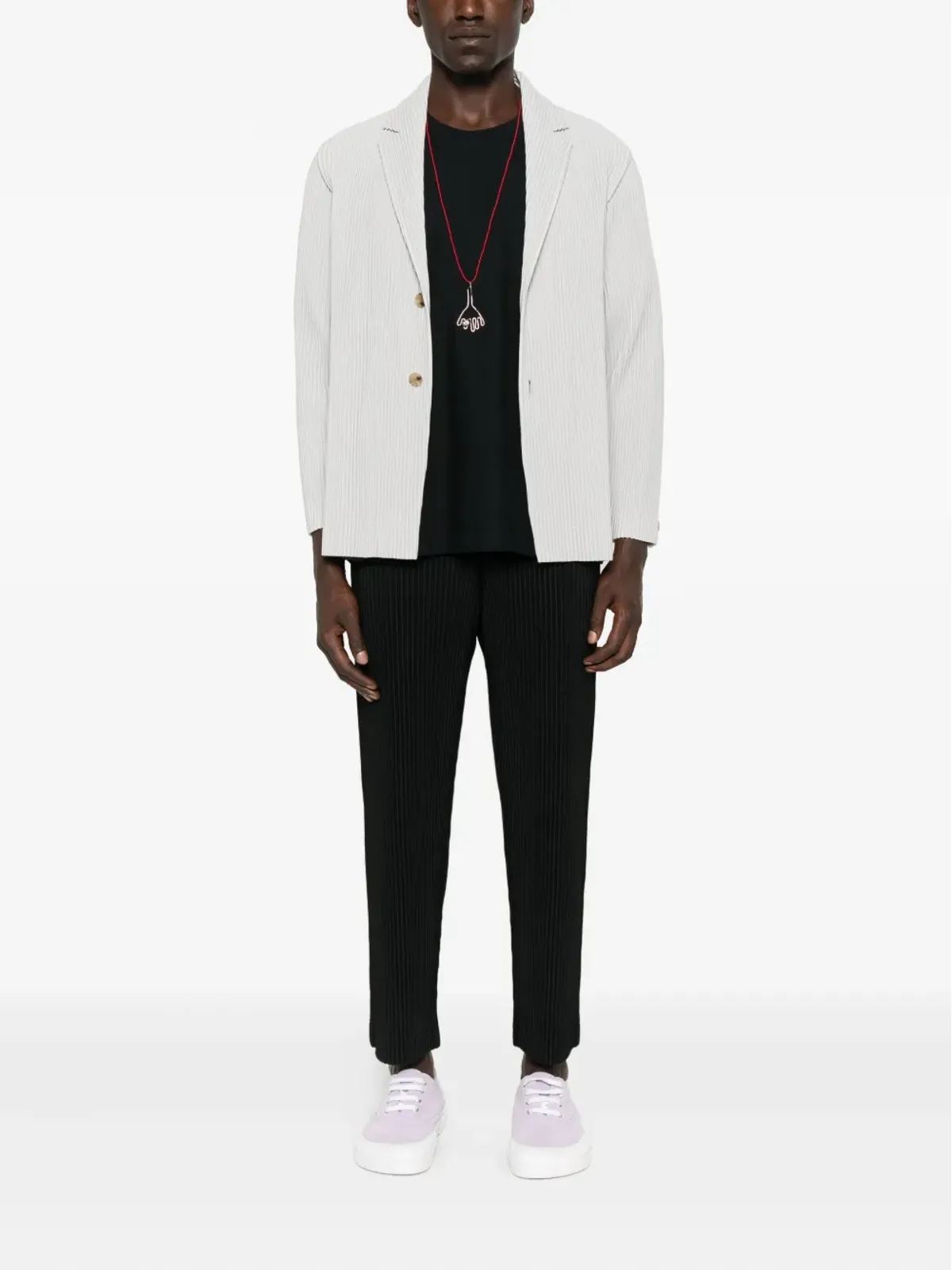 Homme Plissé Issey Miyake プリーツボタンブレザー - 画像2