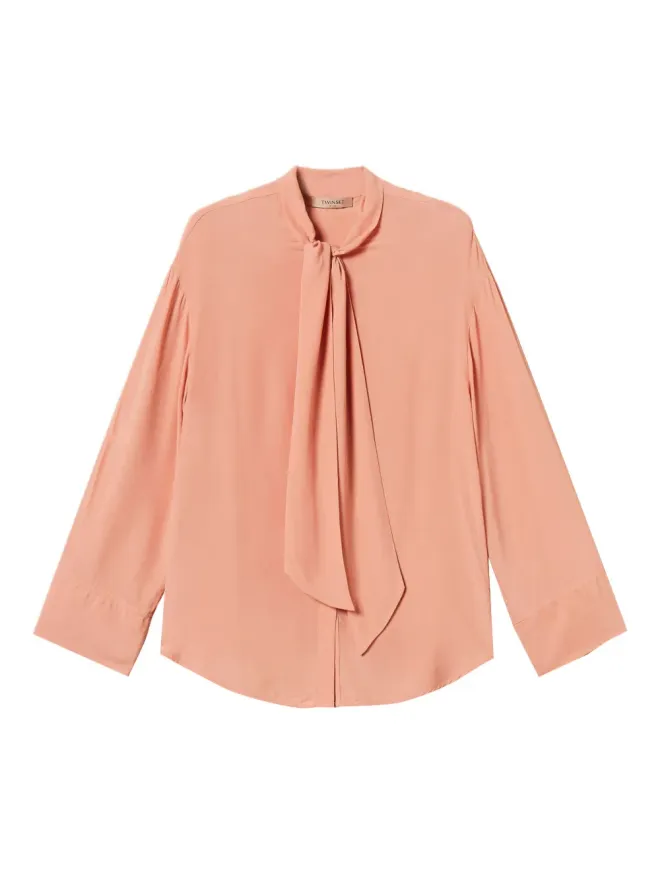 TWINSET TWINSET ネックタイ付きクレープシャツの商品画像