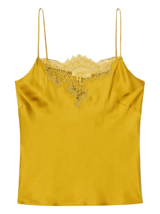 TWINSET TWINSET レーストリムトップス - Yellowの商品画像