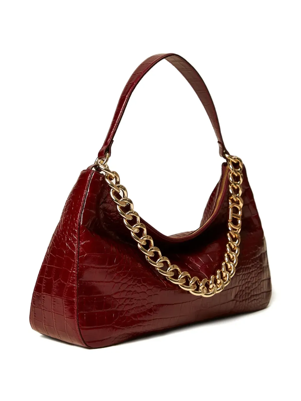 TWINSET Liliane crocodile-effect chain shoulder bag - Red - 画像2