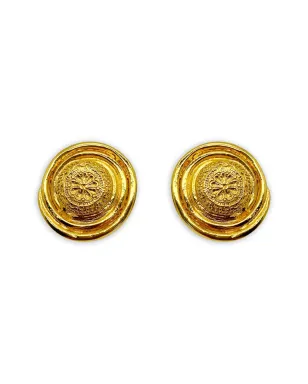 Jennifer Gibson Jewellery 1980年代 Yves Saint Laurent Floral Nest イヤリング - ゴールド - サムネイル1