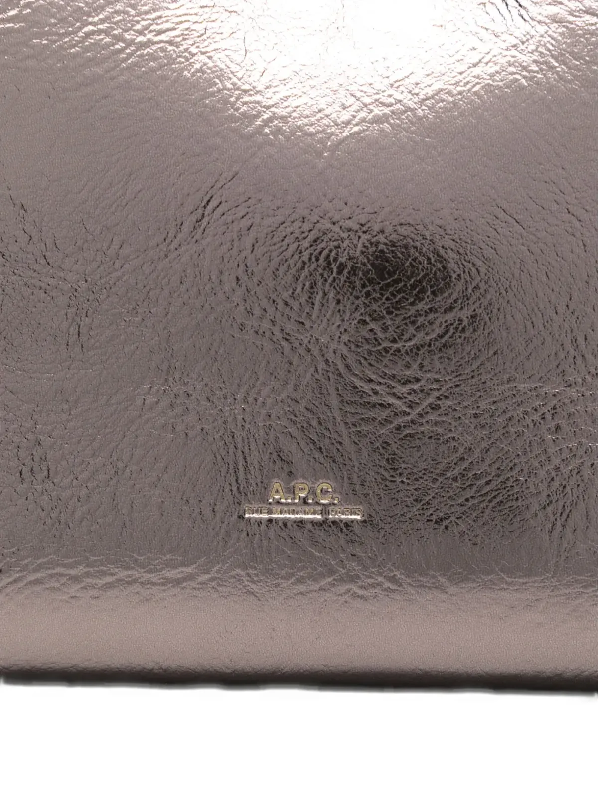 A.P.C. メタリックエフェクト クロスボディバッグ - ゴールド - 画像3