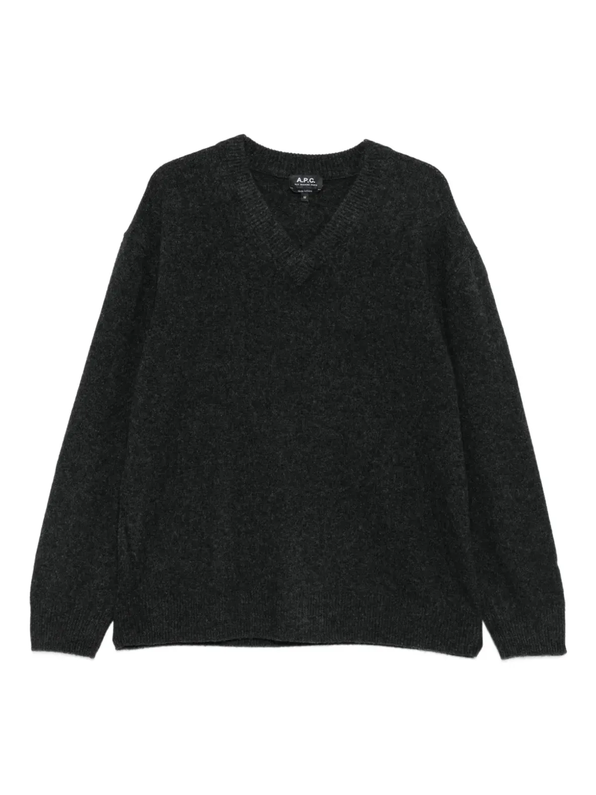 A.P.C. Vネック ウールセーター グレー - 画像1