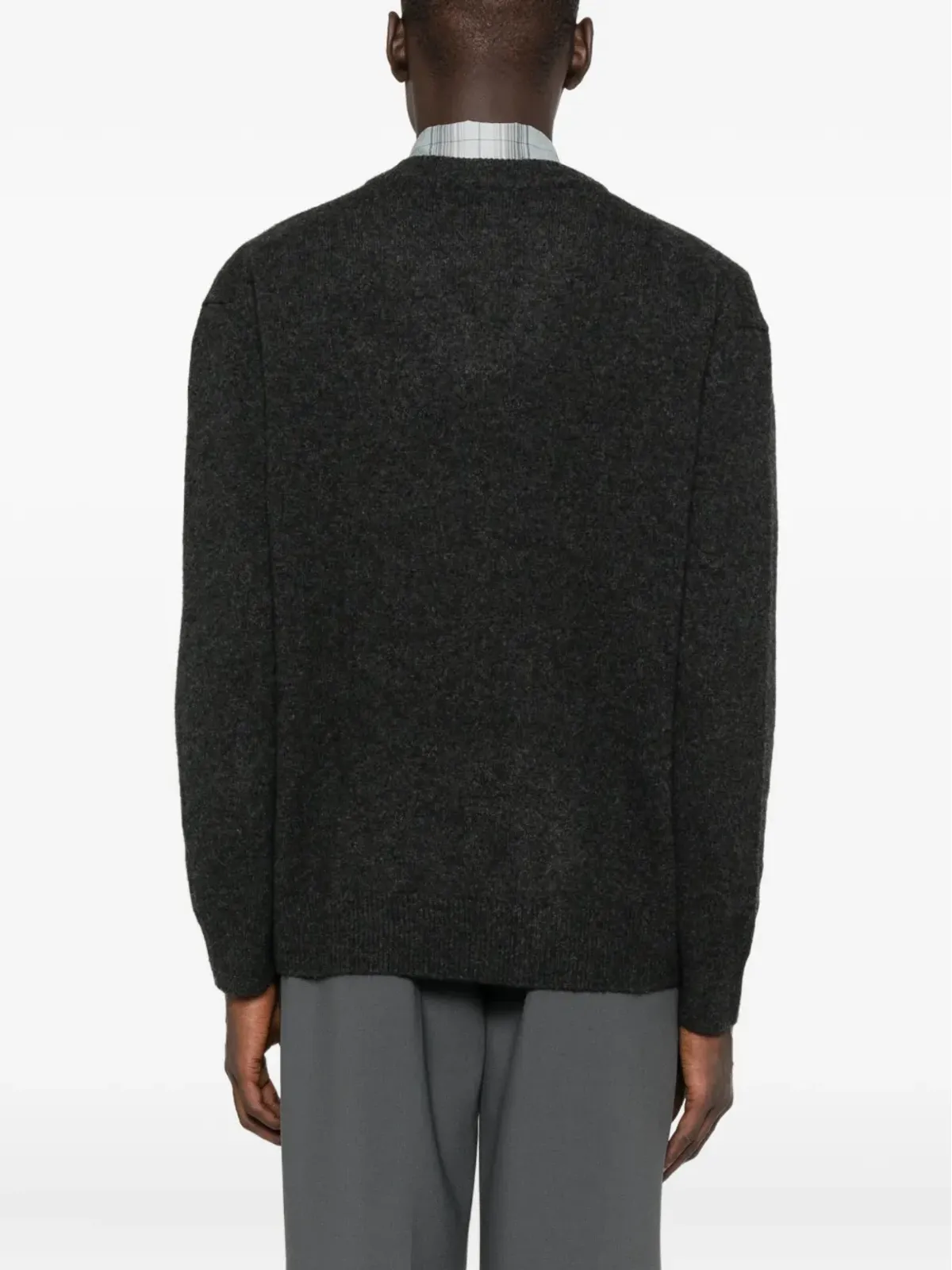A.P.C. Vネック ウールセーター グレー - 画像4