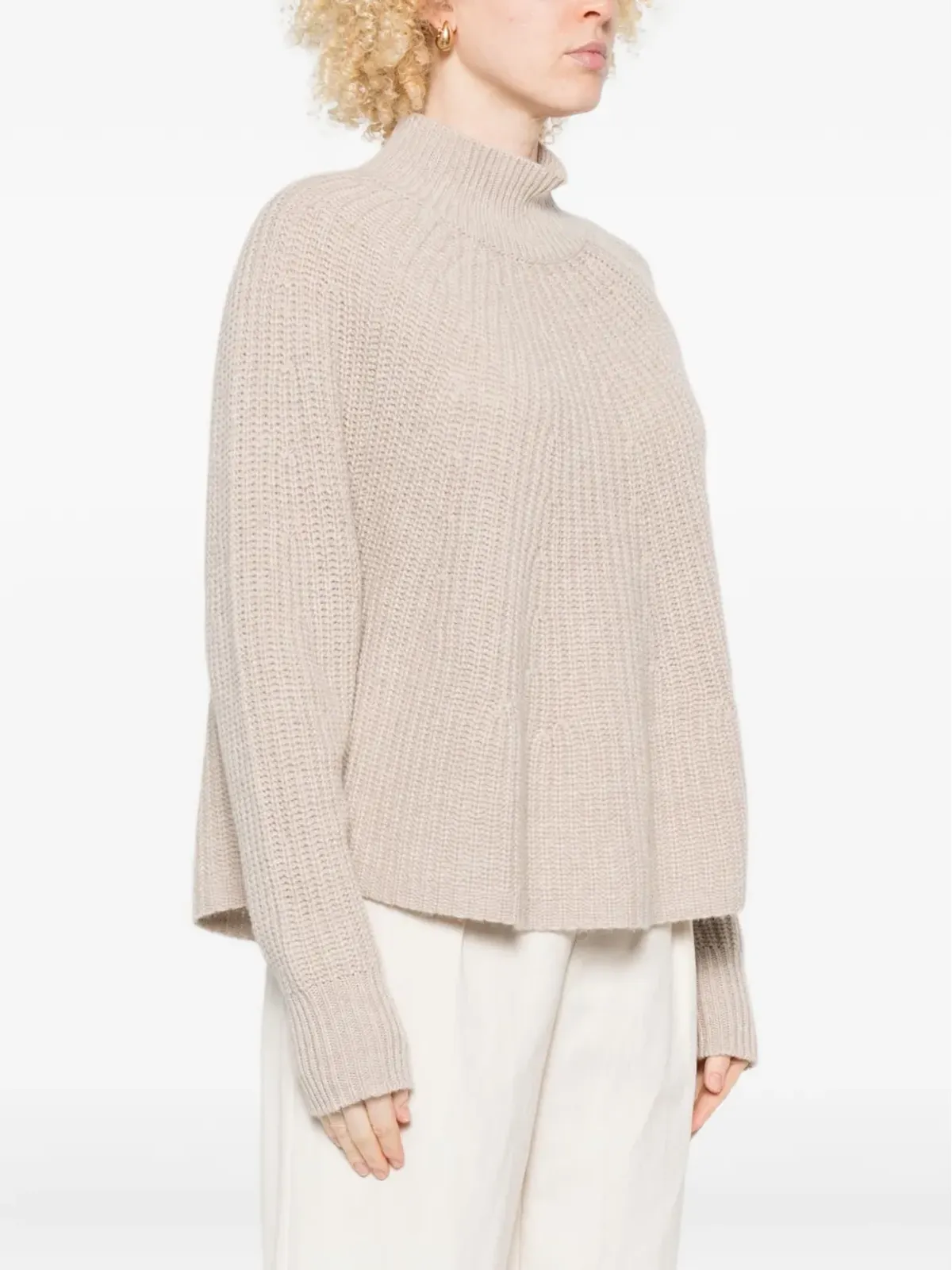 Allude ハイネックリブ編みセーター - 画像3