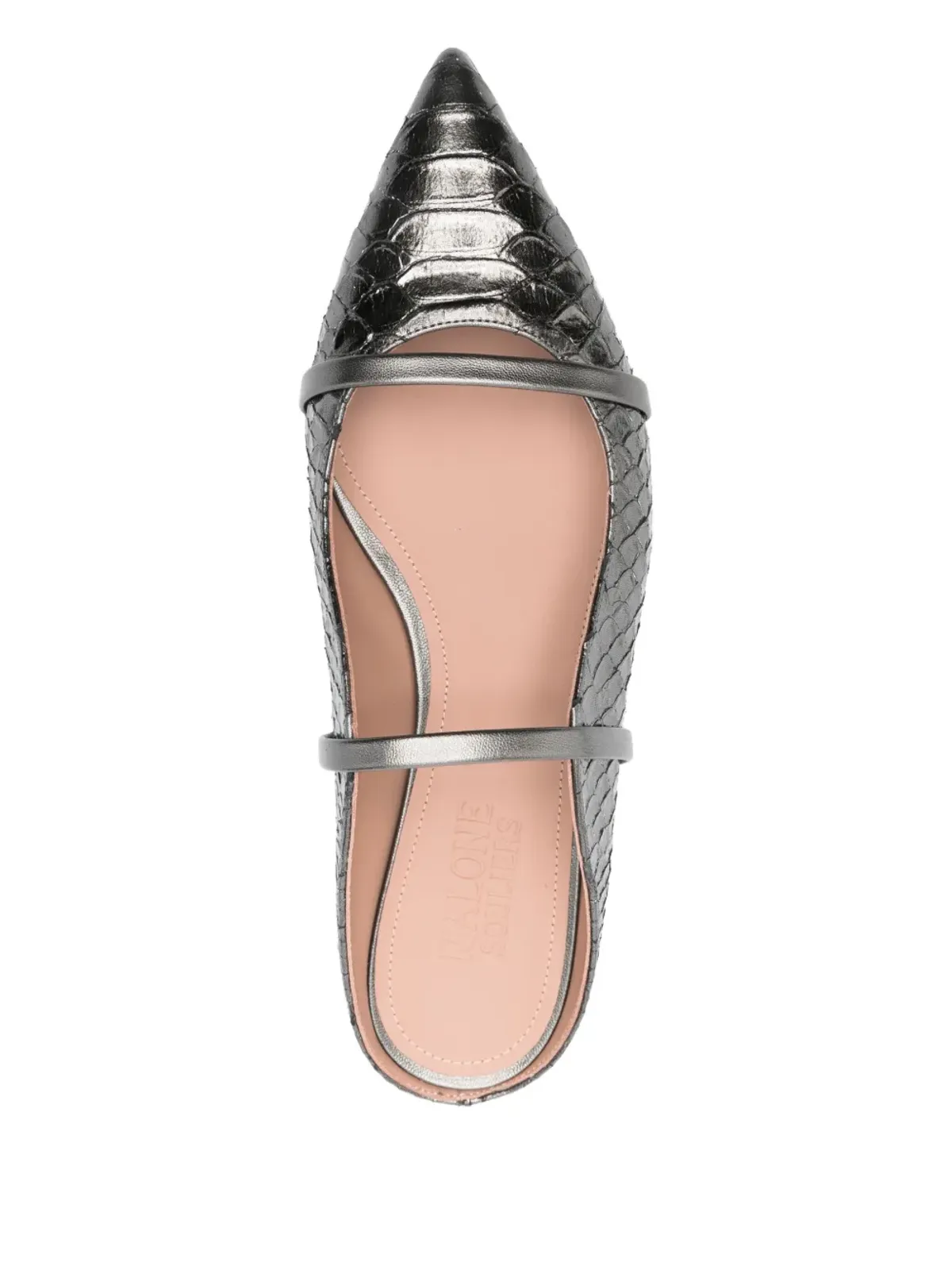 Malone Souliers レザー ポインテッドトゥ フラットシューズ - 画像4