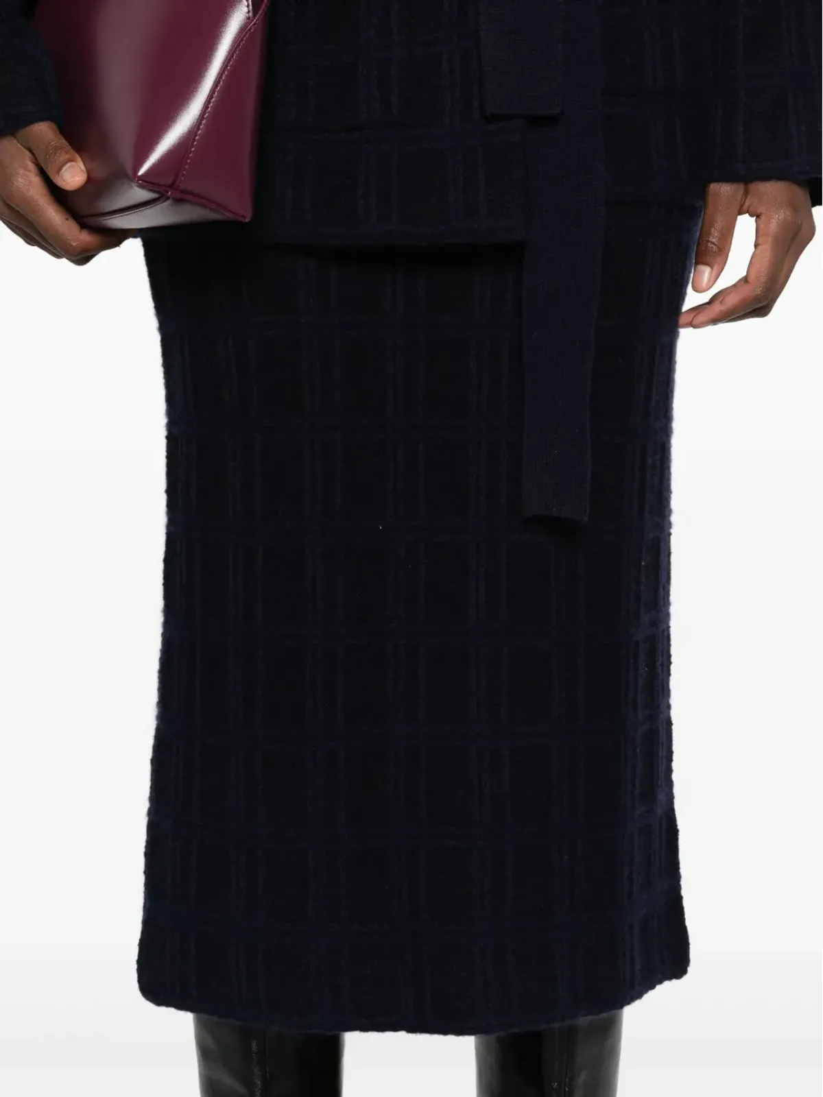 BOMPARD ツイード エラスティック ミディスカート - 画像5
