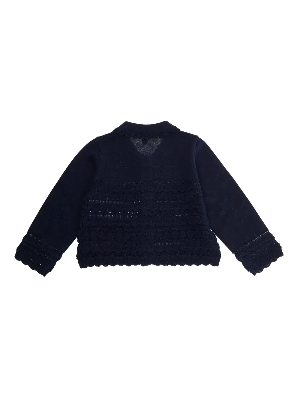 Emporio Armani Kids フリル付きオープンニットカーディガン - 画像2