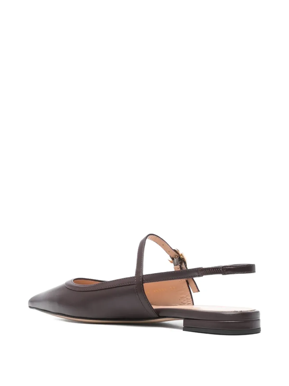 Gianvito Rossi バックルストラップ ポインテッドトゥ フラットシューズ - 画像3