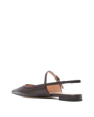 Gianvito Rossi バックルストラップ ポインテッドトゥ フラットシューズ - サムネイル3
