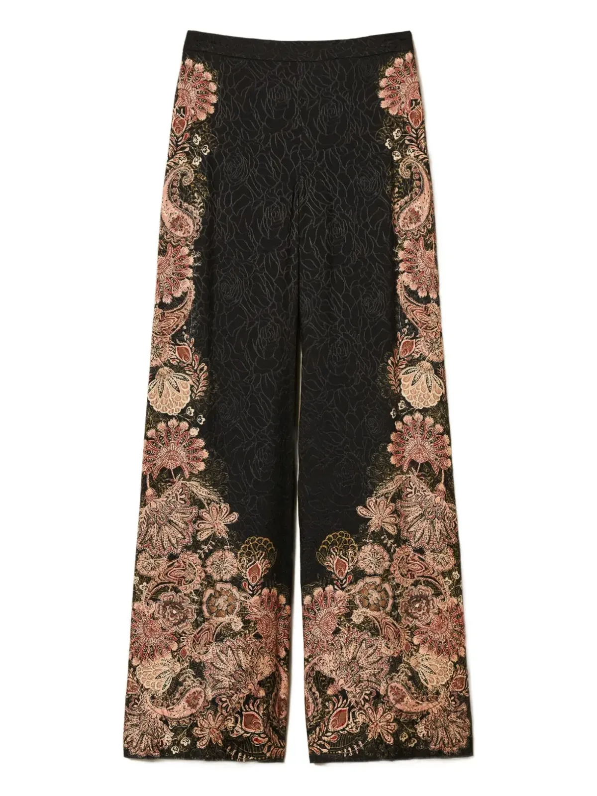 TWINSET ペイズリープリントパンツ - ブラック - 画像1