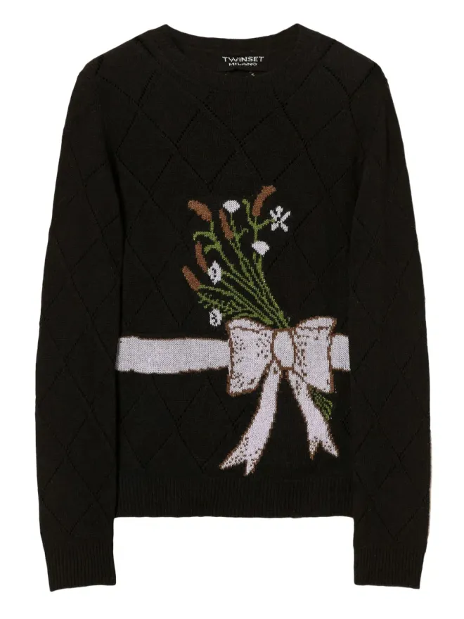 TWINSET TWINSET 花柄リボン グラフィック セーターの商品画像