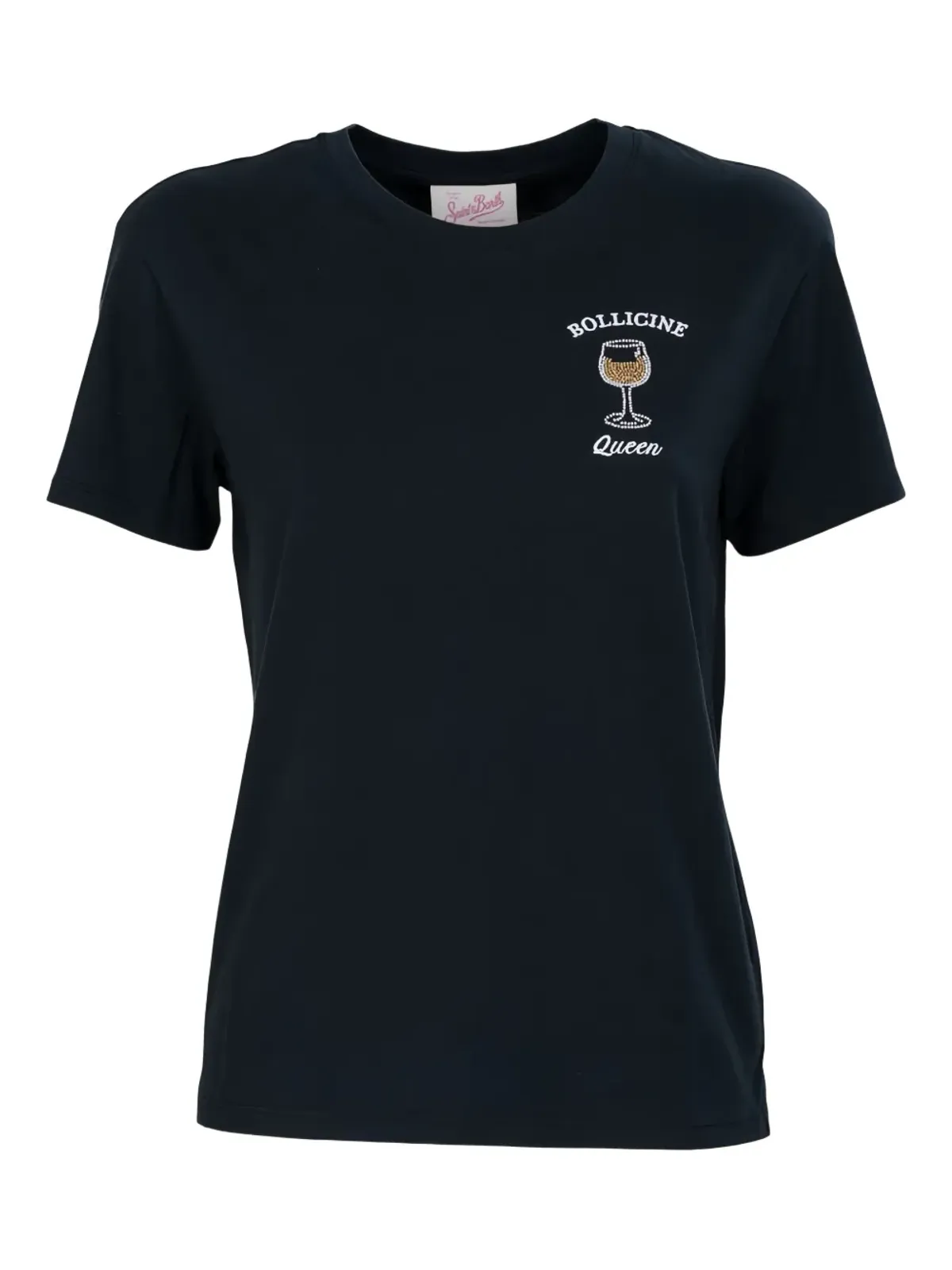 MC2 Saint Barth ラインストーン付きワイングラスTシャツ - 画像1