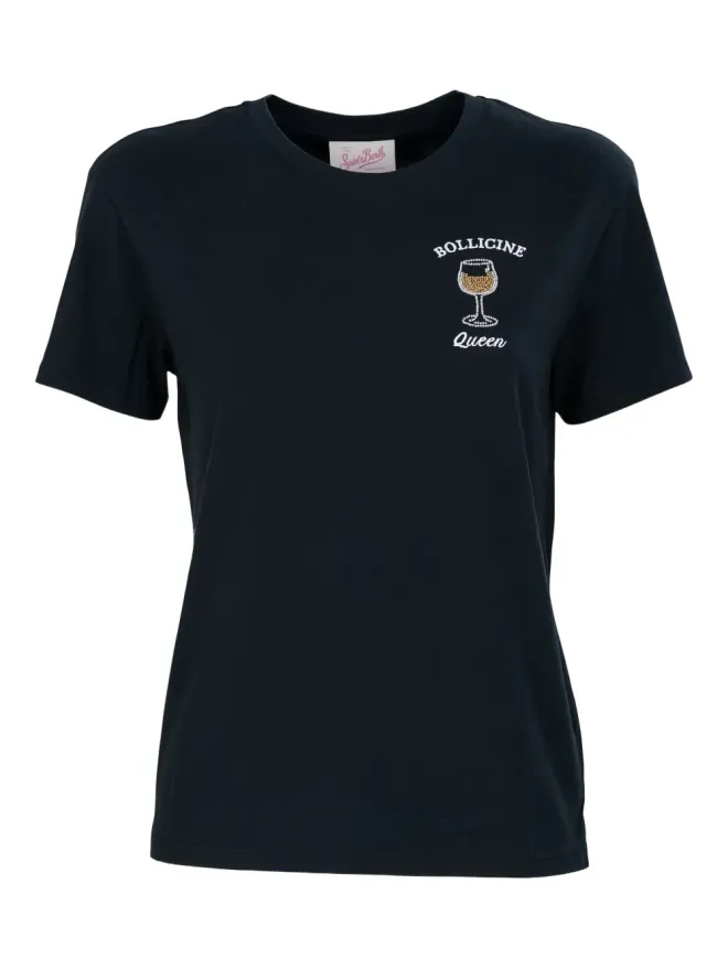MC2 Saint Barth MC2 Saint Barth ラインストーン付きワイングラスTシャツの商品画像