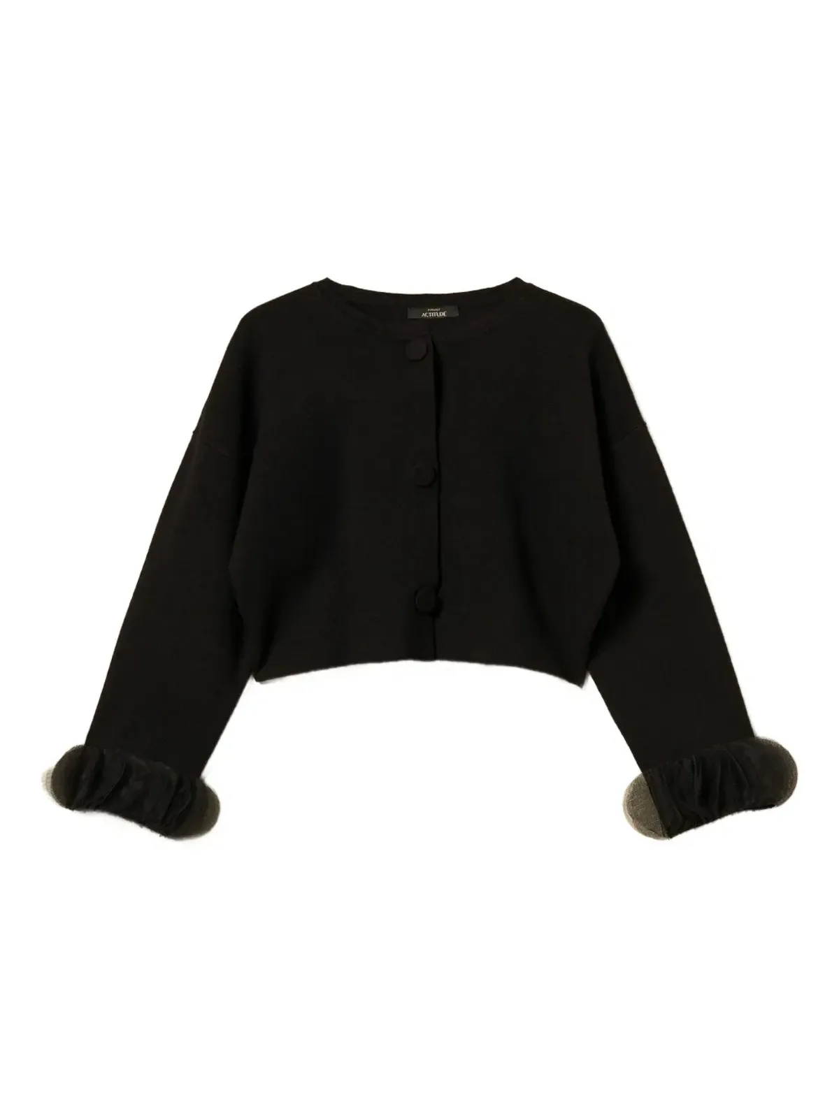 TWINSET オーガンザカフニットジャケット - 画像1