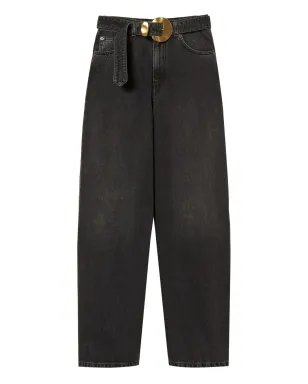 TWINSET バックル付きワイドデニムジーンズ - サムネイル1