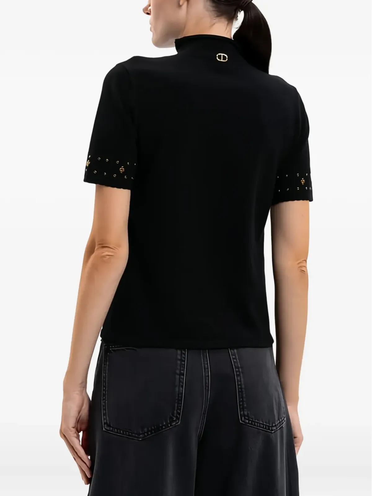 TWINSET モックネック装飾Tシャツ - 画像4