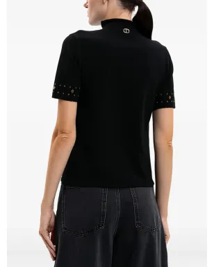TWINSET モックネック装飾Tシャツ - サムネイル4