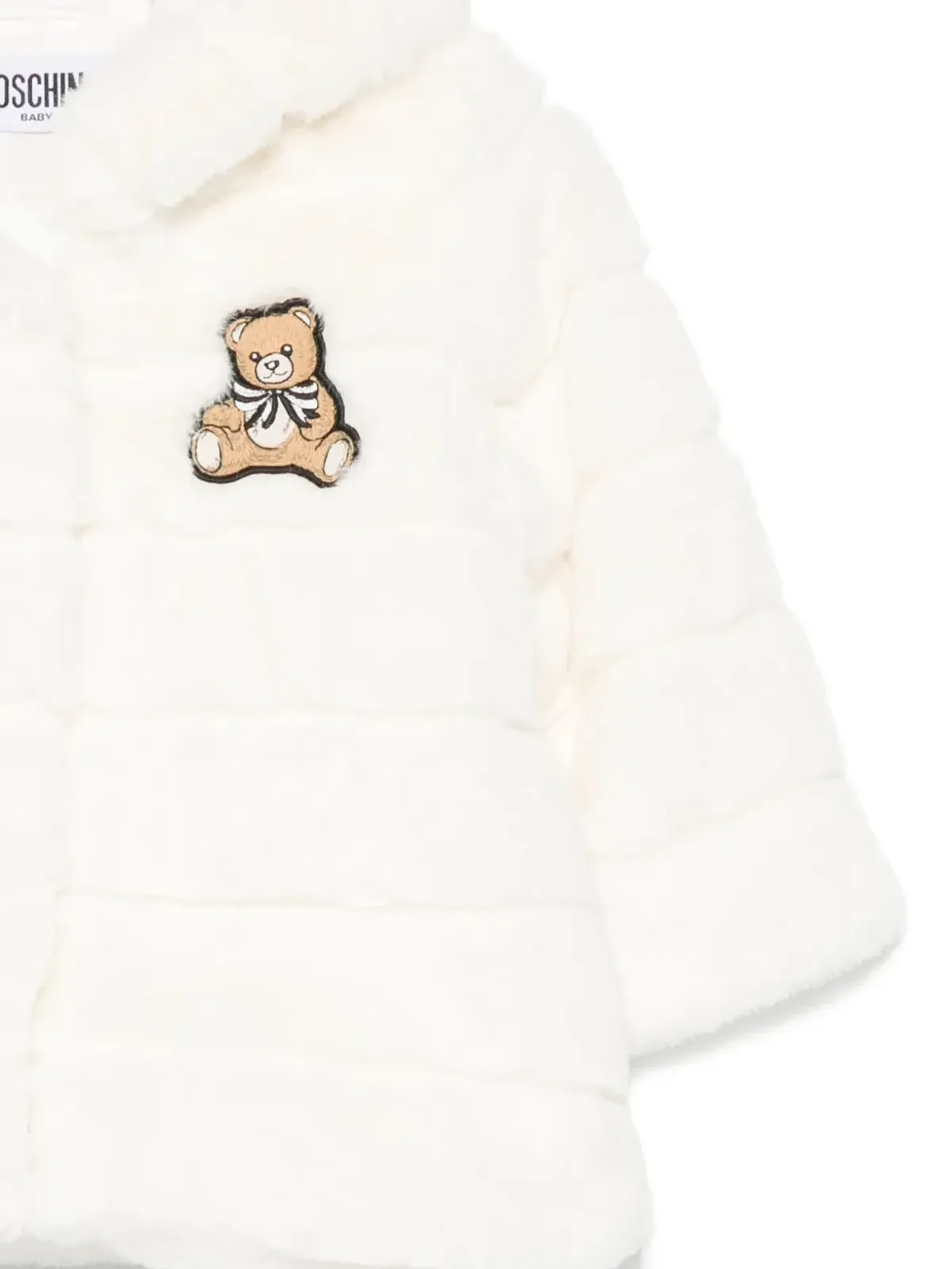 Moschino Kids テディベア刺繍フード付きジャケット - 画像3