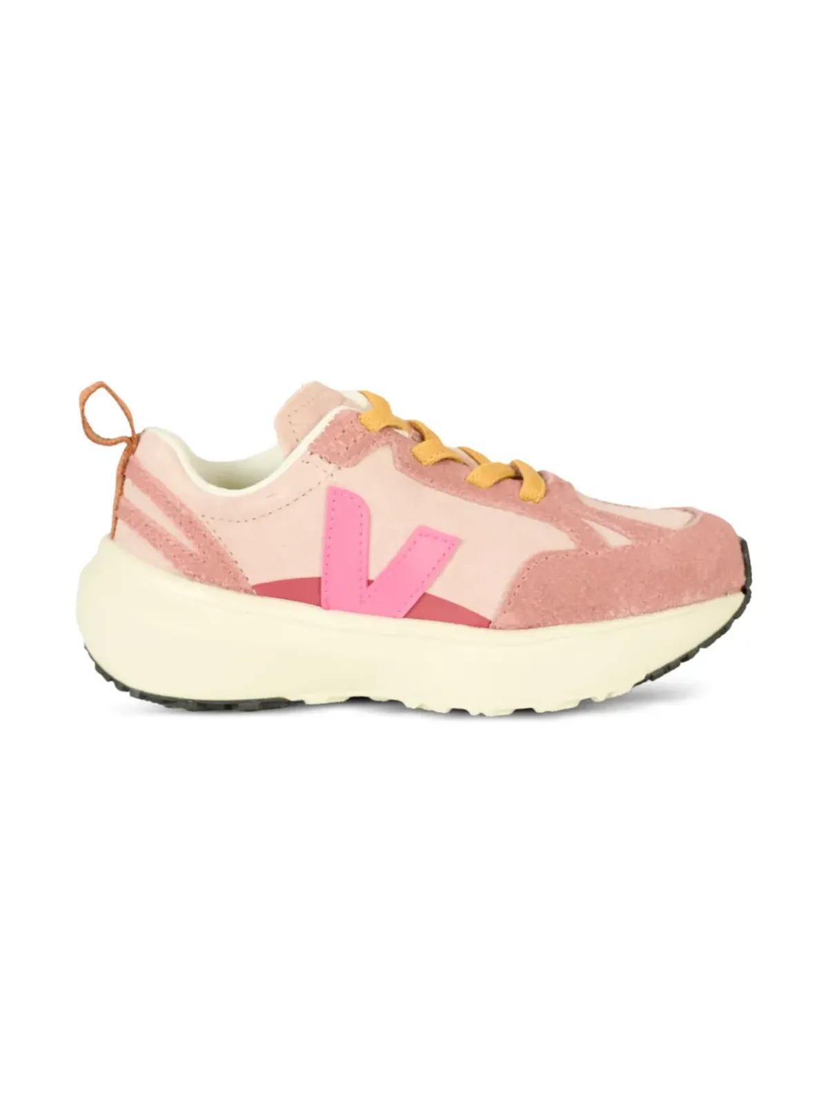 VEJA Kids レザー V ロゴスニーカー - ピンク - 画像2