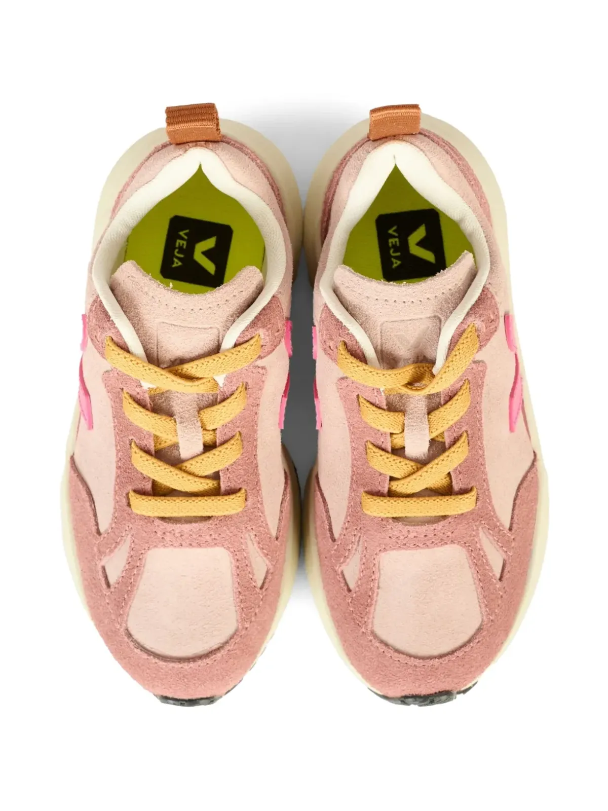 VEJA Kids レザー V ロゴスニーカー - ピンク - 画像3