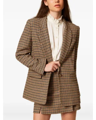 TWINSET チェック柄シングルブレストブレザー - サムネイル2