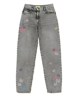 TWINSET Myfo 刺繍入り バレルジーンズ グレー - サムネイル1