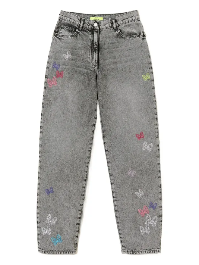 TWINSET TWINSET Myfo 刺繍入り バレルジーンズ グレーの商品画像