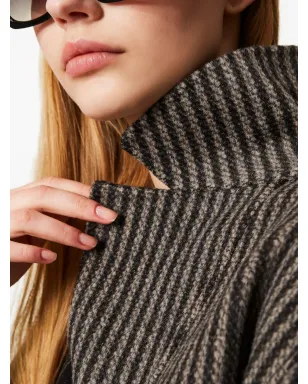TWINSET ストライプ柄リバーシブルデザインコート - サムネイル5