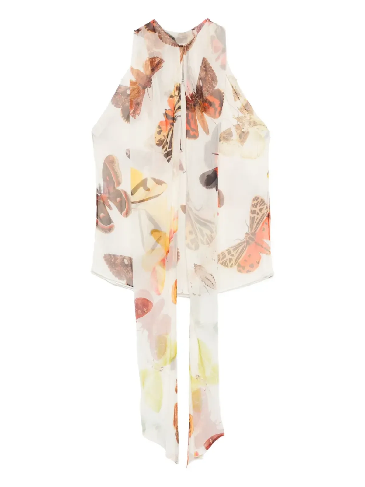 Alexander McQueen ビンテージ 2000s 蝶柄プリント トップ - White - 画像2