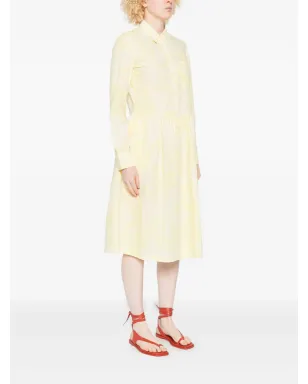 Marc O'Polo 花柄シャツ風ミディドレス イエロー - サムネイル3