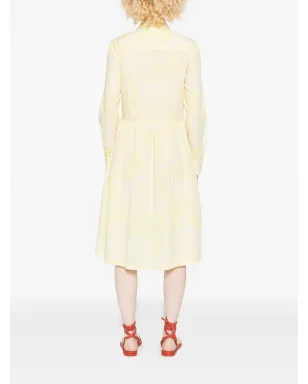 Marc O'Polo 花柄シャツ風ミディドレス イエロー - サムネイル4