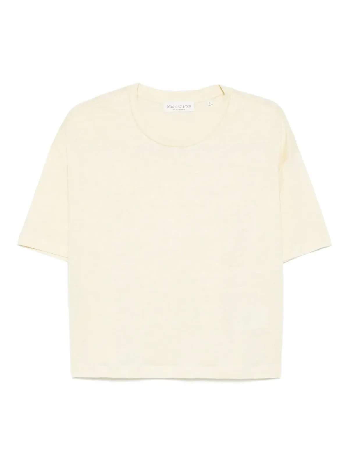 Marc O'Polo クルーネックリネンTシャツ イエロー - 画像1