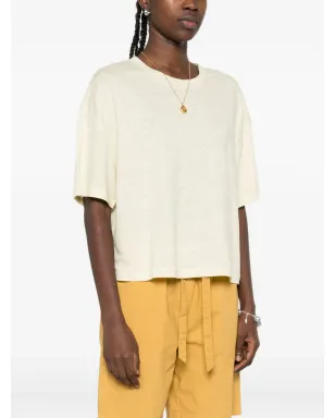 Marc O'Polo クルーネックリネンTシャツ イエロー - サムネイル3