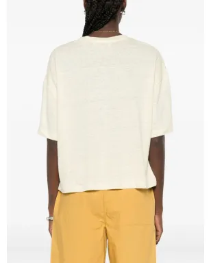 Marc O'Polo クルーネックリネンTシャツ イエロー - サムネイル4