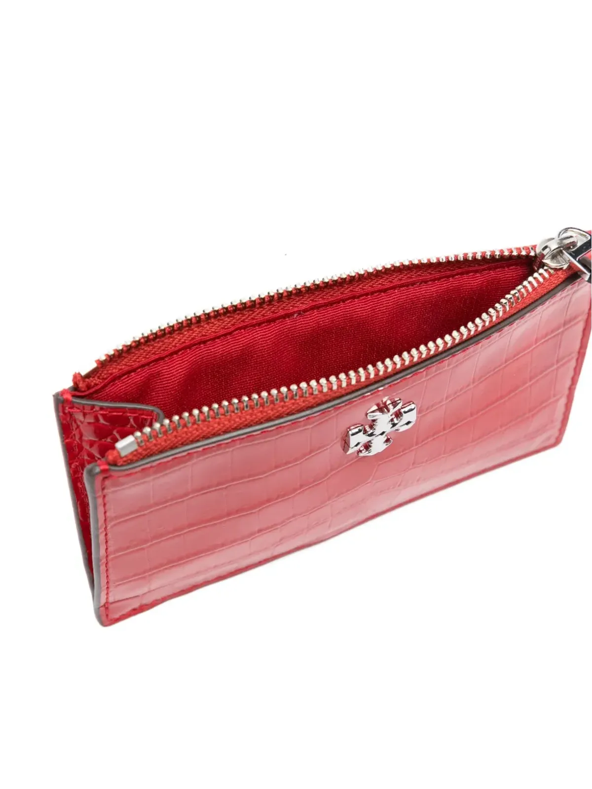 Tory Burch エンボス加工ジップアラウンドウォレット - Red - 画像3
