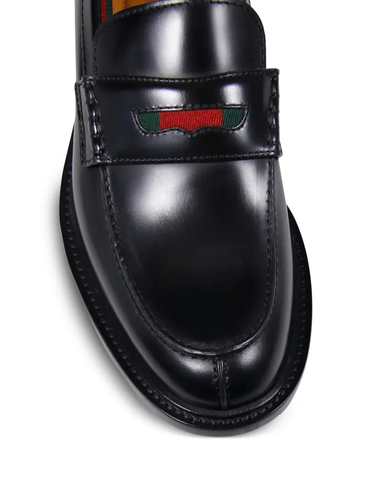 Gucci penny-strap loafers - Black - 画像4