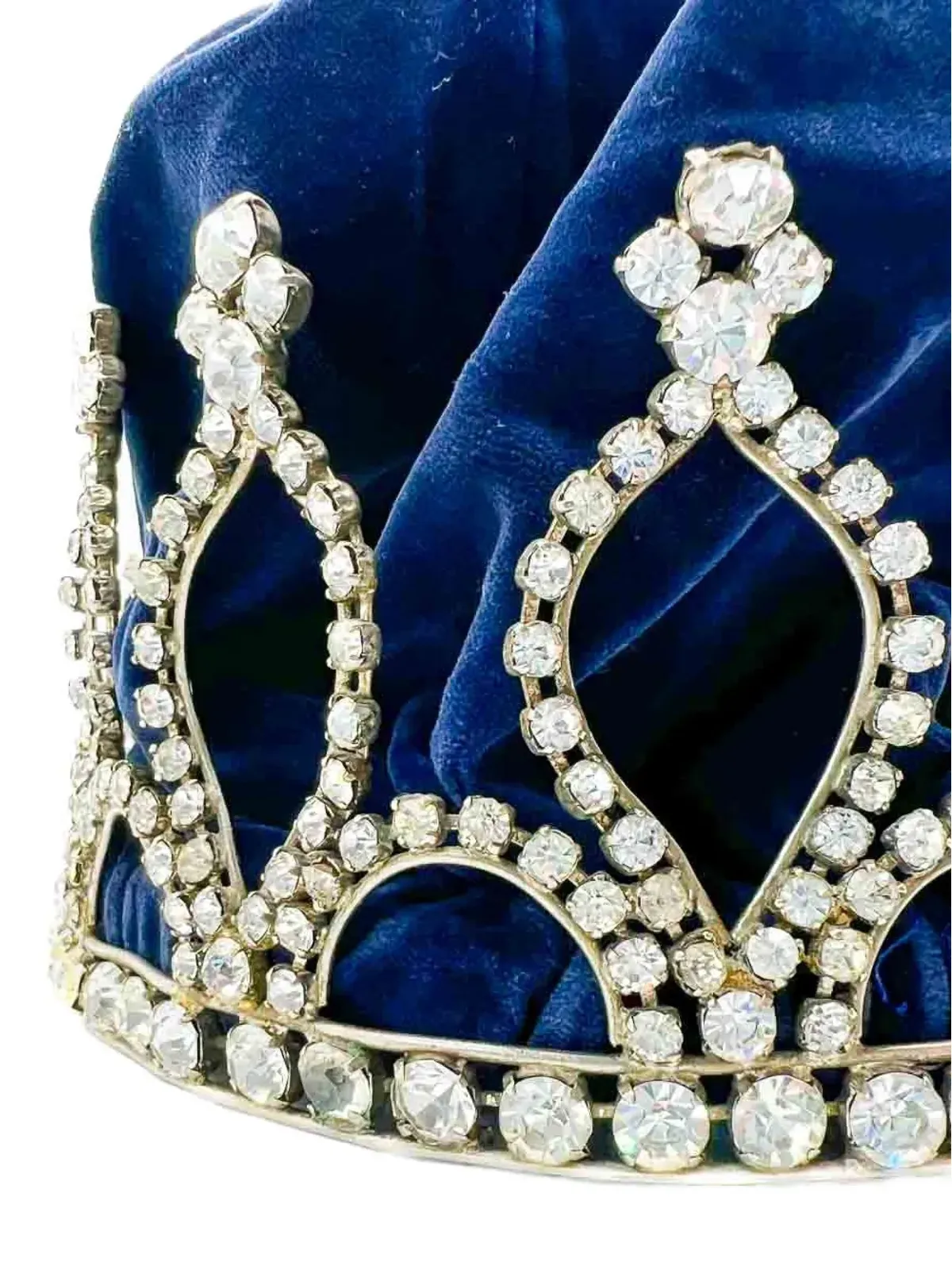 Jennifer Gibson Jewellery 1950s Paste Velvet Crown - Silver - 画像4
