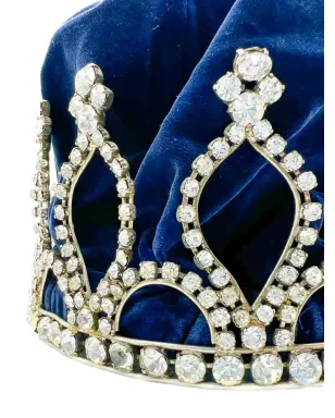 Jennifer Gibson Jewellery 1950s Paste Velvet Crown - Silver - サムネイル4