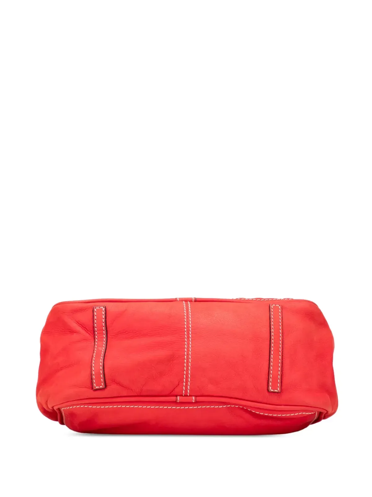 Loewe ビンテージ 2008 ヌバック アナグラム マドリード フリンジ ショルダーバッグ - レッド - 画像4